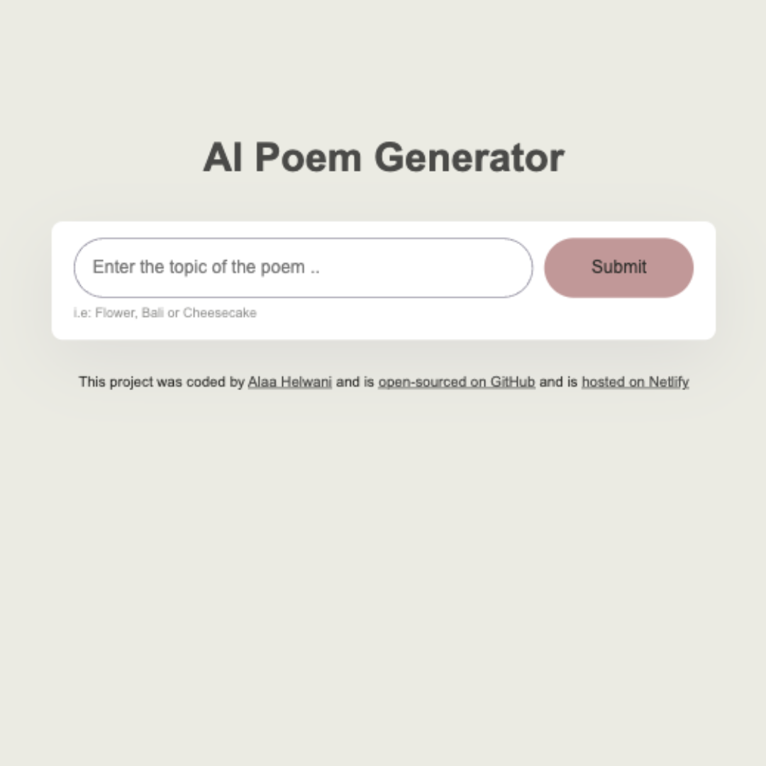 AI Poem Generator